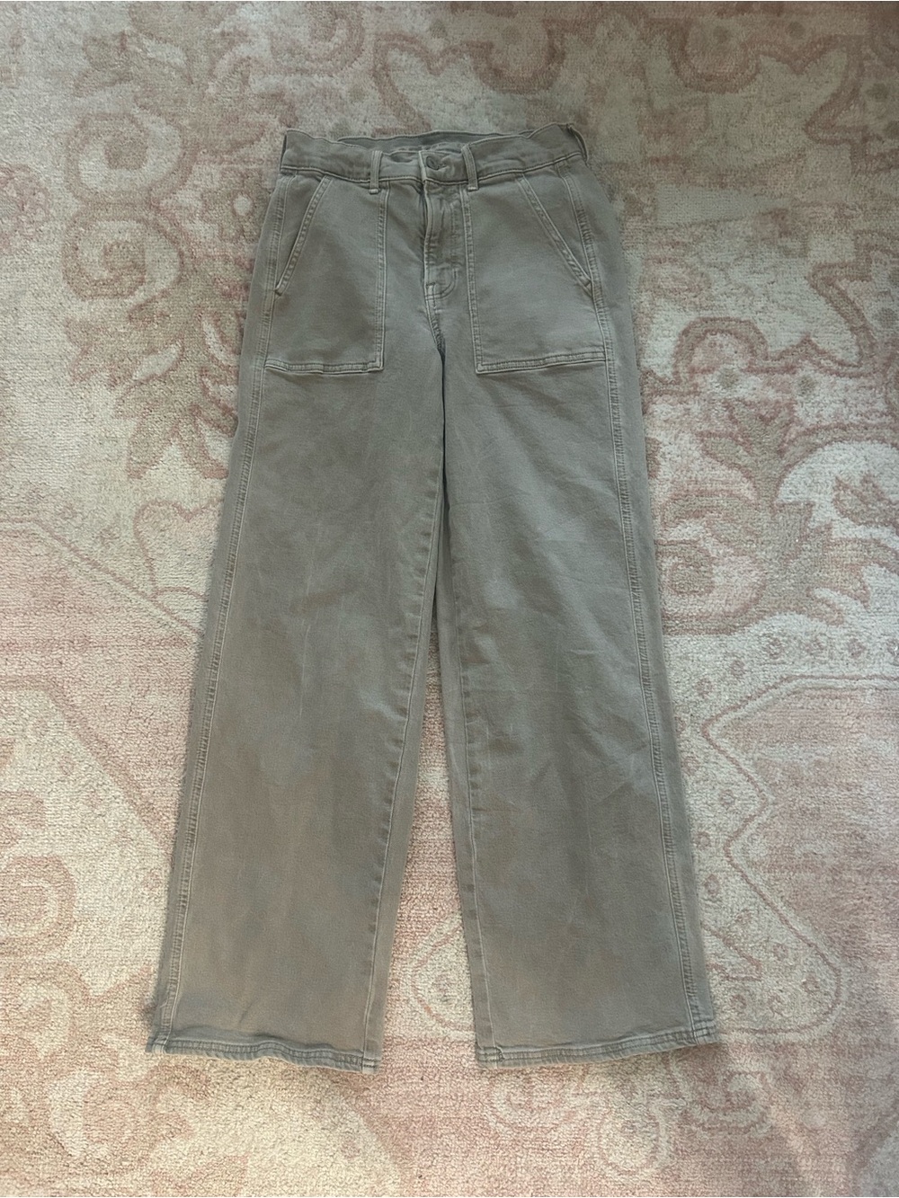 American Eagle Outfitters Wide-Leg Pants in Taupe